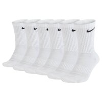 NIKE Unisex 6er Pack Sportsocken - Everyday, Cotton Cushioned Crew, einfarbig Weiß 38-42
