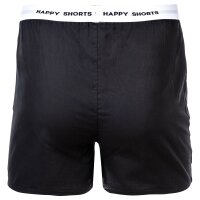 Happy Shorts Mens Woven Boxer Shorts, 3 Pack - American Boxers, Cotton Black XL (X-Large)