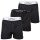 Happy Shorts Mens Woven Boxer Shorts, 3 Pack - American Boxers, Cotton Black XL (X-Large)