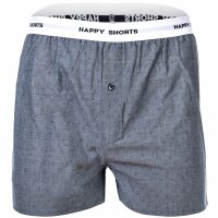 Happy Shorts Herren Webboxershorts, 3er Pack - American Style, Baumwolle, gemustert Pelican XL
