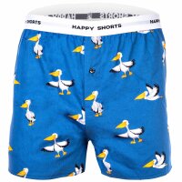 Happy Shorts Mens Woven Boxer Shorts, 3 Pack - American Boxers, Cotton Pelican XL (X-Large)