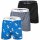 Happy Shorts Mens woven boxer shorts, pack of 3 – American style, cotton, patterned Pelican XL (X-Large)