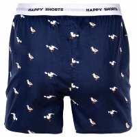 Happy Shorts Mens woven boxer shorts, pack of 3 – American style, cotton, patterned Bird XL (X-Large)