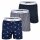 Happy Shorts Mens woven boxer shorts, pack of 3 – American style, cotton, patterned Bird XL (X-Large)