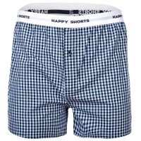 Happy Shorts Herren Webboxershorts, 3er Pack - American Style, Baumwolle, gemustert Blau Muster XL