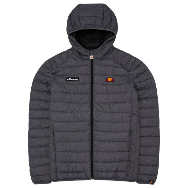 ellesse mens jacket LOMBARDY - quilted jacket, padded, hood, zipper, logo, uni Grey S (Small)
