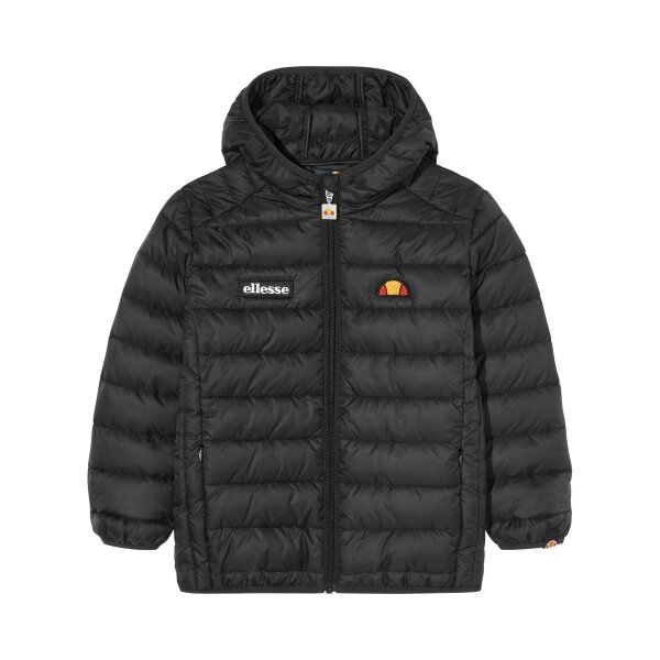 ellesse Jungen Jacke REGALIO - Steppjacke, wattiert, Kapuze, Zipper, Logo, uni Schwarz 128/134