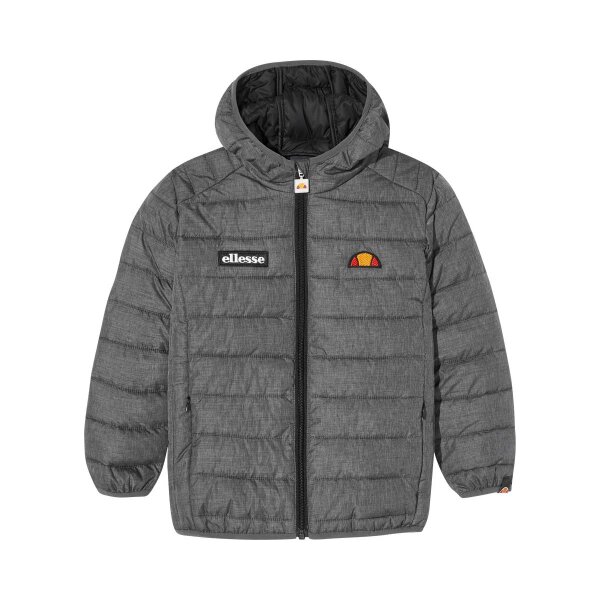 ellesse Jungen Jacke REGALIO - Steppjacke, wattiert, Kapuze, Zipper, Logo, uni Grau 128/134