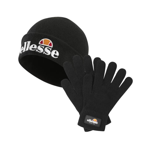 ellesse Unisex Hat and Gloves VELLY AND BUBB - Gift Set, Knitted, One Size