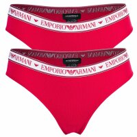 Emporio Armani Damen Slip, 2er Pack - BI-PACK BRIEF, Cotton Stretch, Iconic Logoband