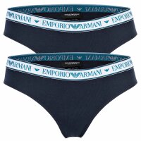 Emporio Armani womens briefs, 2-pack - BI-PACK BRIEF, Cotton Stretch, Iconic logo band