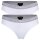 Emporio Armani Damen Slip, 2er Pack - BI-PACK BRIEF, Cotton Stretch, Iconic Logoband