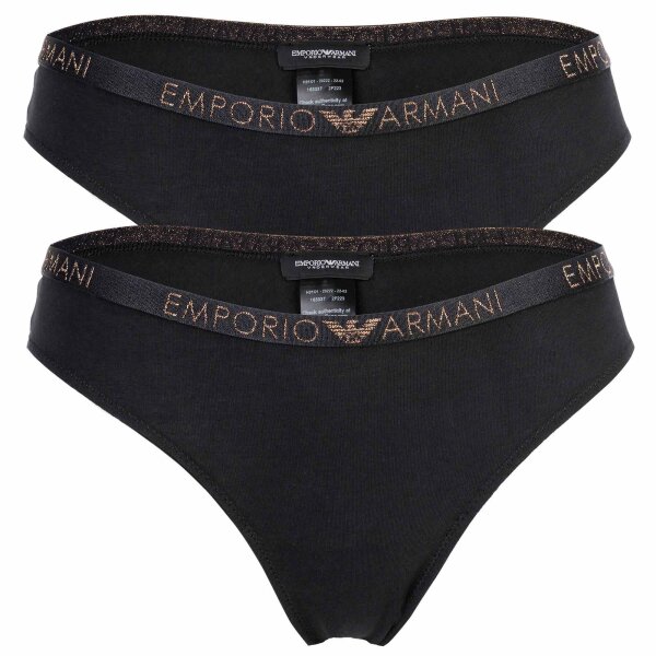 EMPORIO ARMANI Damen Brazilian Briefs, 2er Pack - Slips, Stretch Cotton
