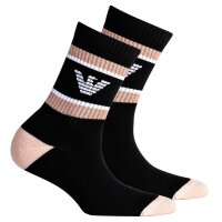EMPORIO ARMANI Womens Socks, 2 Pack - Short Socks, Logo, One Size