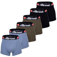 ellesse Mens Boxer Shorts MILLARO, 6-pack - Fashion Trunks, Logo, Cotton Stretch