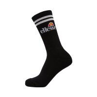 ellesse unisex sport socks PULLO, 3 pairs - tennis socks, crew socks, logo Black 43-46,5 (UK 9-11.5)