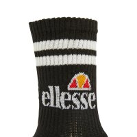 Ellesse Unisex Sportsocken PULLO, 6 Paar - Tennissocken, Crew Socken, Logo Schwarz 43-46,5