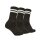 Ellesse Unisex Sportsocken PULLO, 6 Paar - Tennissocken, Crew Socken, Logo Schwarz 43-46,5