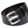 DIESEL Mens Belt - B-STAR II, Genuine Leather, Metal Buckle Clasp Black 85 cm