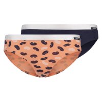 SKINY Mädchen Slip, 2er Pack - Rio-Slip, Briefs, Unterhose, Cotton Stretch Schwarz/Orange 164