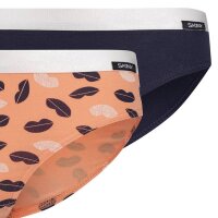 SKINY Mädchen Slip, 2er Pack - Rio-Slip, Briefs, Unterhose, Cotton Stretch Schwarz/Orange 164