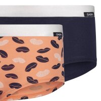 SKINY Girls Briefs, Pack of 2 - Panties, Cotton Stretch Black/Orange 164 (12-13 years)