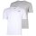 FILA Herren T-Shirt, 2er Pack - BROD Tee, Rundhals, Kurzarm, Logo Weiß/Grau XL