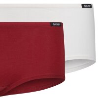 SKINY Mädchen Pants, 2er Pack - Boyleg Shorty, Unterhose, Cotton Stretch Rot/Weiß 140