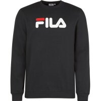 FILA Unisex Sweatshirt - BARBIAN crew sweat, Rundhals, Langarm, Logo-Print Schwarz XS