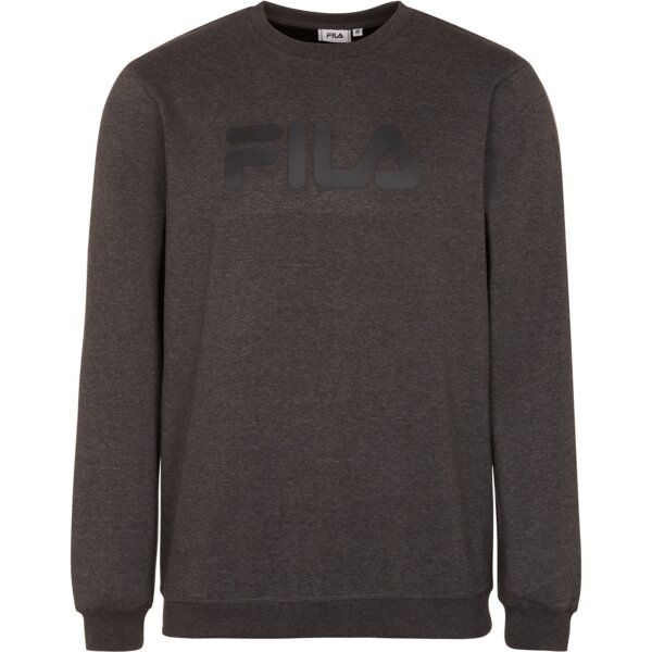 FILA unisex sweatshirt - BARBIAN crew sweat, round neck, long sleeve, logo print Dark grey XS (X-Small)