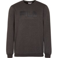 FILA unisex sweatshirt - BARBIAN crew sweat, round neck, long sleeve, logo print Dark grey XS (X-Small)