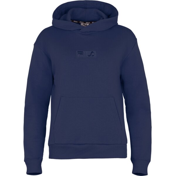 FILA Damen Hoodie BAICOI - Sweatshirt, Sweater, Kapuze, Langarm, Logo Stickerei Blau XS