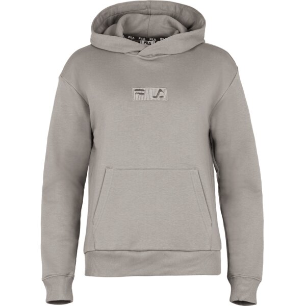FILA Damen Hoodie BAICOI - Sweatshirt, Sweater, Kapuze, Langarm, Logo Stickerei Grau XL