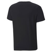 PUMA Boys T-Shirt - ESS+ 2 Col Logo Tee, round Neck, short Sleeve, plain Black (Black Tangarine) 110