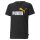 PUMA Jungen T-Shirt - ESS+ 2 Col Logo Tee, Rundhals, Kurzarm, uni Schwarz (Black Tangarine) 110