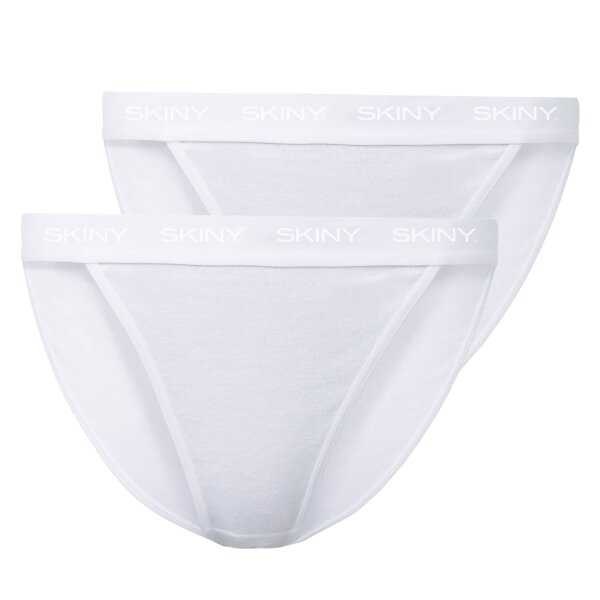 SKINY Ladies Thong, 2-Pack - Underwear, Thong, Cotton, Logo Waistband, solid color