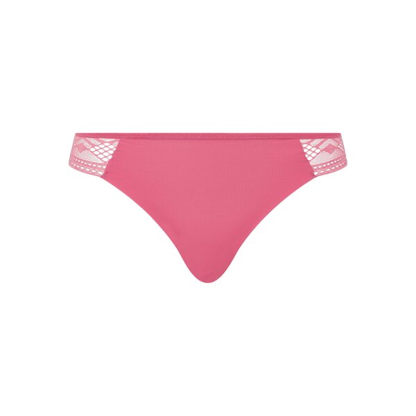 Passionata Damen String - ONDINE, Tanga, Mikrofaser mit Spitze Pink XL