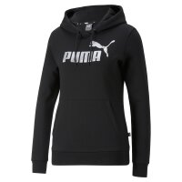 PUMA Womens Pullover - ESS+ Metallic Logo Hoodie, round Neck, long Sleeve, Hood, uni