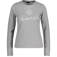 GANT Ladies T-Shirt - LOCK UP, long sleeve, round neck, cotton, logo, uni
