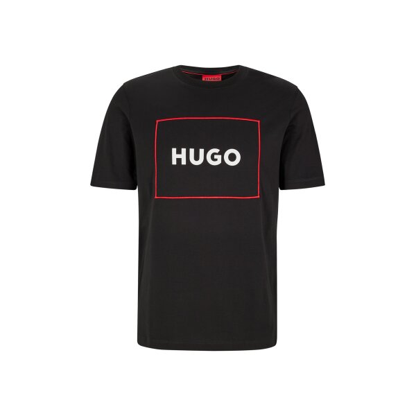 HUGO Herren T-Shirt - DUMEX, Rundhals, Kurzarm, Logo, Print, Stickerei, Cotton