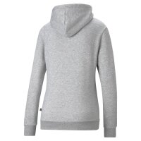 PUMA Damen Hoodie - ESS Small Logo Hoodie, Rundhals, Langarm, Kapuze, uni Grau XS