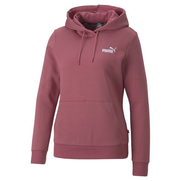 PUMA Womens Hoodie - ESS+ EMBROIDERY Hoodie, round neck, long sleeve, hood, solid color Magenta XS (X-Small)