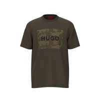 HUGO Herren T-Shirt - Dulive_U224, Rundhals, Kurzarm, Logo, Baumwolle