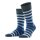 Burlington Herren Socken - Blackpool, Baumwolle, Streifen, Logo, One Size Dunkelblau/Hellblau