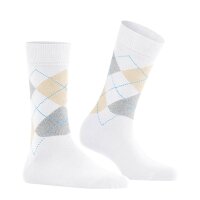 Burlington Damen Socken - Queen, Kurzstrümpfe, Baumwolle, Rautenmuster, Logoemblem Weiß/Grau/Beige