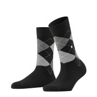 Burlington Ladies Socks - Queen, Short Socks, Cotton, Diamond pattern, Logo Emblem Black/Grey/Pink
