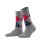 Burlington Ladies Socks - Queen, Short Socks, Cotton, Diamond pattern, Logo Emblem Grey/Blue/Red