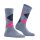 Burlington Ladies Socks - Queen, Short Socks, Cotton, Diamond pattern, Logo Emblem Blue gray/pink/dark blue