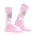 Burlington Ladies Socks - Queen, Short Socks, Cotton, Diamond pattern, Logo Emblem Pink/white/light gray