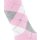 Burlington Ladies Socks - Queen, Short Socks, Cotton, Diamond pattern, Logo Emblem Pink/white/light gray